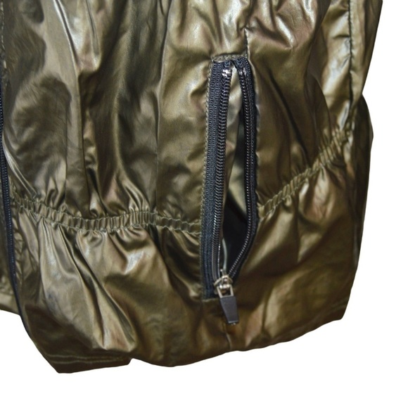 Vintage MOKA Sport Lightweight Puffer Windbreaker, Copper Color Medium Wet Look - Picture 3 of 14
